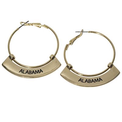 Shelby & Grace Alabama Crimson Tide Weller Gold Hoop Earrings