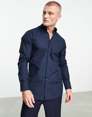 Shelby and Sons chilwell smart shirt in navy