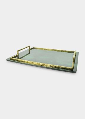 Shell Tray With Brass Handles