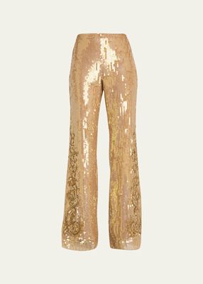Shelli Sequin-Embellished Pants