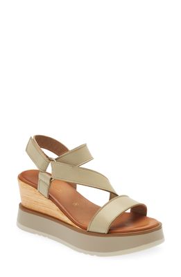 Sheridan Mia Sofia Ankle Strap Wedge Sandal in Taupe