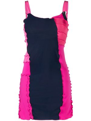sherris patchwork-design sleeveless dress - Pink