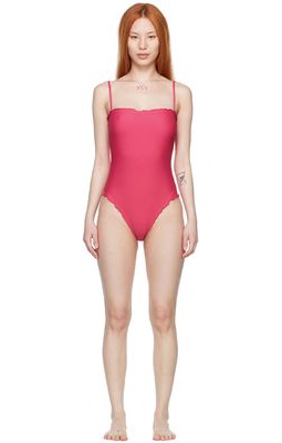 Sherris Pink Nylon One-Piece Swimsuit