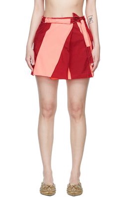 Sherris Red Nylon Cover-Up Skirt