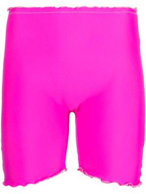 sherris ruffled-trim seamless swim shorts - Pink