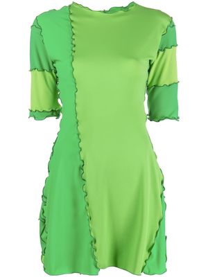 sherris Tennys patchwork minidress - Green