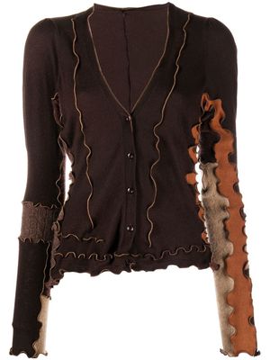 sherris Zemergefen ruffle-detail cardigan - Brown
