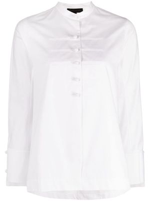 SHIATZY CHEN band-collar poplin shirt - White