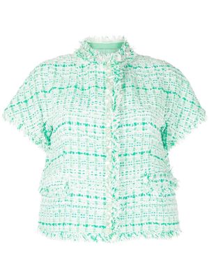 SHIATZY CHEN bead-embellished tweed jacket - Green