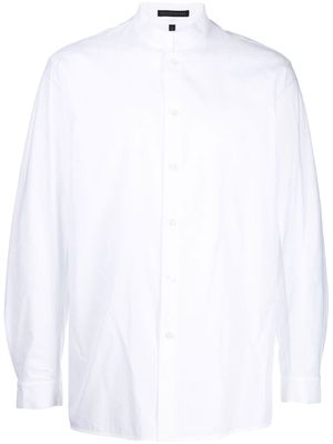 SHIATZY CHEN collarless cotton shirt - White