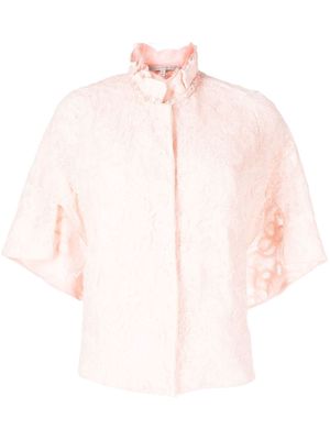 SHIATZY CHEN floral lace short jacket - Pink