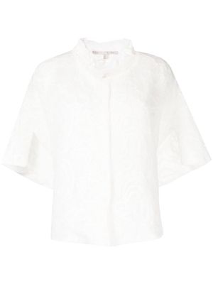 SHIATZY CHEN floral lace short jacket - White