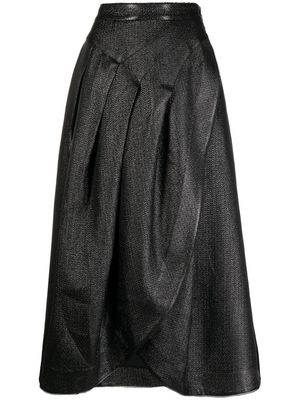 SHIATZY CHEN Genisis asymmetric wrap skirt - Black