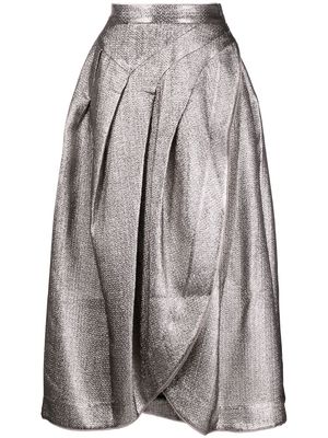 SHIATZY CHEN Genisis asymmetric wrap skirt - Gold