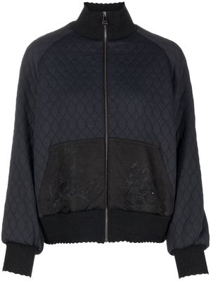 SHIATZY CHEN Genisis quilted embroidered jacket - Black