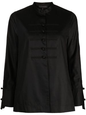 SHIATZY CHEN knotted-button poplin shirt - Black