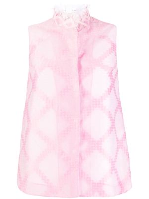 SHIATZY CHEN lace-collar detail vest - Pink