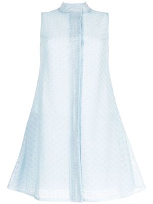 SHIATZY CHEN lace concealed-front vest - Blue