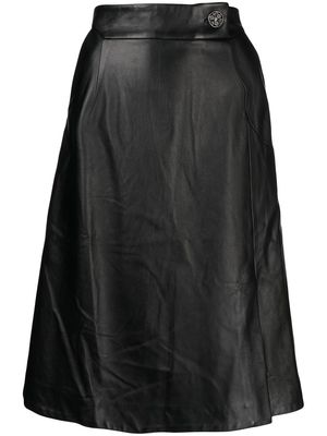 SHIATZY CHEN leather midi skirt - Black