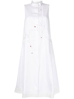 SHIATZY CHEN mandarin-collar sleeveless vest - White