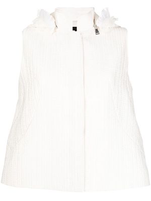 SHIATZY CHEN mulberry-silk hooded vest - White