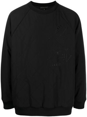 SHIATZY CHEN quilted embroidered-motif sweatshirt - Black