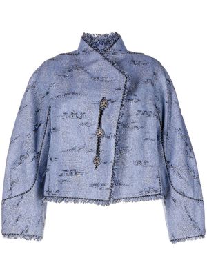 SHIATZY CHEN Reminiscence metallic-jacquard jacket - Blue