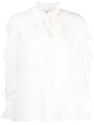SHIATZY CHEN see-through silk shirt - White