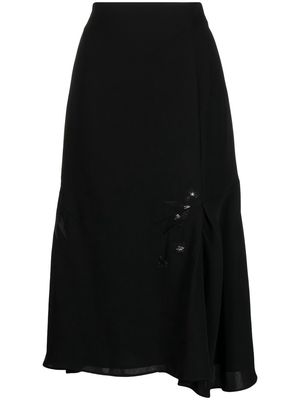 SHIATZY CHEN silk embroidered midi-skirt - Black