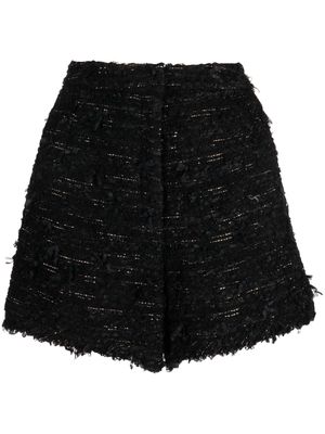SHIATZY CHEN tweed high-waist shorts - Black