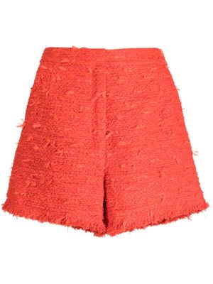 SHIATZY CHEN tweed high-waist shorts - Red