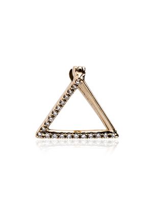 Shihara 18kt yellow gold diamond triangle earring - Metallic