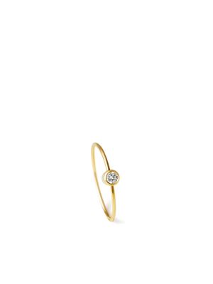 Shihara 18kt yellow gold One-Stone 01 diamond single hoop earring