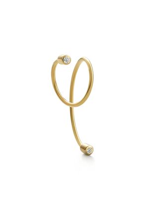 Shihara 18kt yellow gold Twist Curl diamond single earring