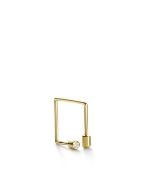 Shihara 18kt yellow gold Twist Square 01 diamond earring