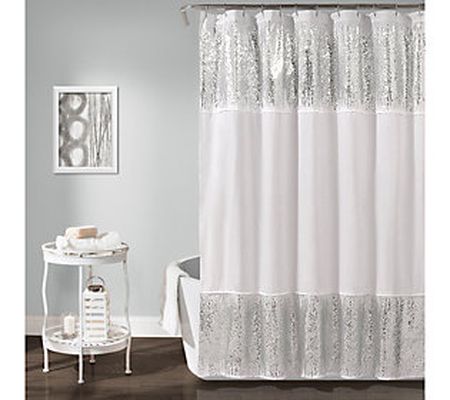 Shimmer Sequins 72" x 70" Shower Curtain by Lus Decor