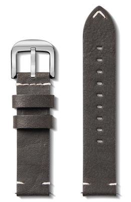 Shinola 20mm Leather Watch Strap in Black