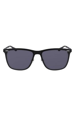Shinola Arrow 55mm Rectangular Sunglasses in Matte Black