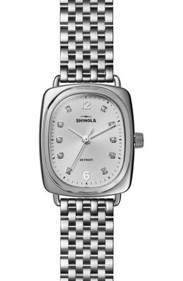 Shinola Bixby Diamond Bracelet Watch, 34mm in Light Silver 