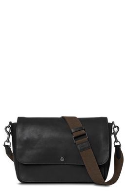 Shinola Canfield Relaxed Leather Messenger Bag in Black