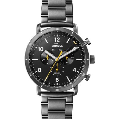 Shinola Canfield Sport Bracelet Watch, 45mm in Black 