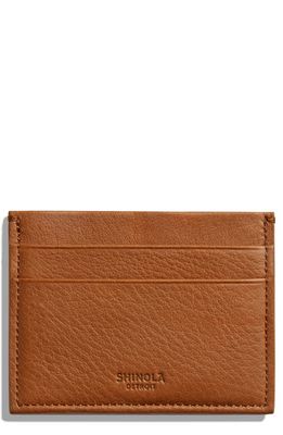Shinola Leather Card Case in Tan