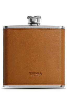 Shinola Leather Wrapped Flask