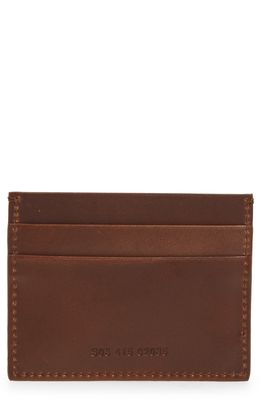 Shinola Navigator Leather Five Pocket Card Case in Medbrown