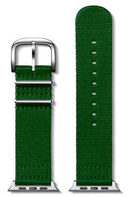 Shinola Nylon 24mm NATO Apple Watch Watchband in Green