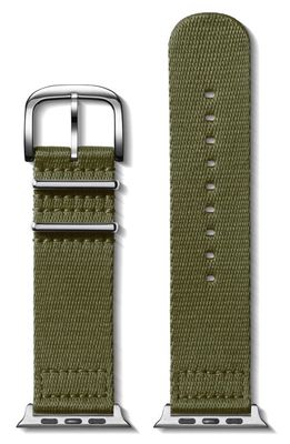 Shinola Nylon 24mm NATO Apple Watch Watchband in Khaki