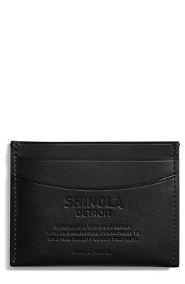 Shinola Pocket Card Case in Black