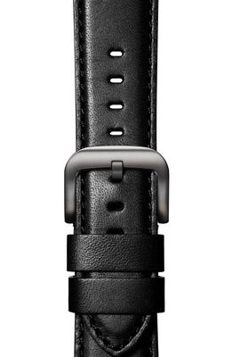 Shinola Rail Road Leather 17mm Apple Watch Watchband in Black