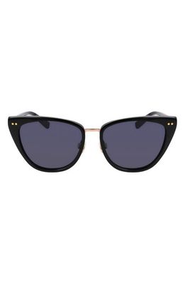 Shinola Runwell 55mm Cat Eye Sunglasses in Black