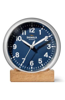 Shinola Runwell 6-Inch Desk Clock in Navy